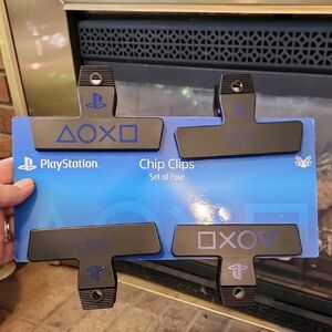 Set Of 4 Playstation Chip Clips Gaming Accessories Gift Gamer